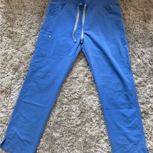 Woman’s Kade Cargo FIGS Blue Scrub Pants